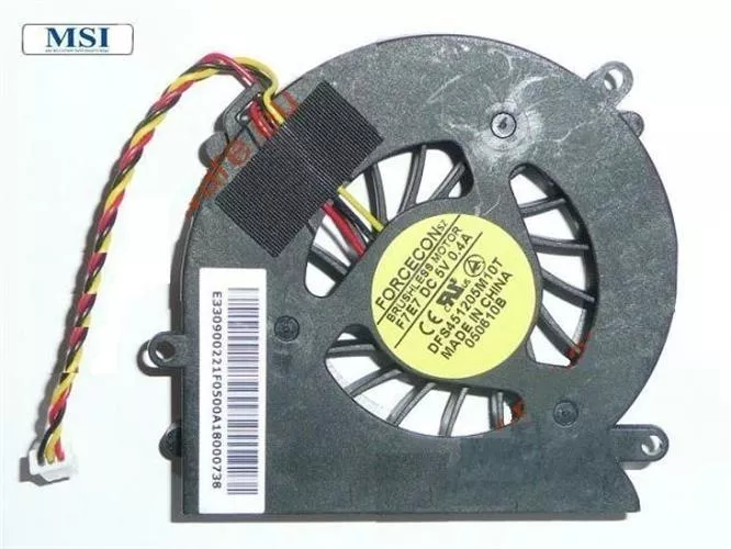 החלפת מאוורר מתחמם למחשב נייד MSI EX300 , PR320 , VR220 DFS451205M10T CPU FAN