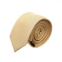 עניבה סלים מדוגמת זהב צהוב