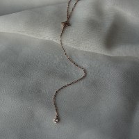 שרשרת עניבה פרח| שרשרת זהב אדום
