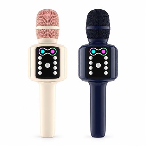 מיקרופון קריוקי Bluetooth L333 עם רמקול מובנה, תאורת RGB ואפקטים קוליים