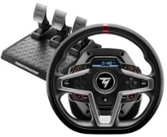 הגה מירוצים עם דוושות מגנטיות Thrustmaster T248P – שחור וסט דוושות עם שלושה פדלים כסופים