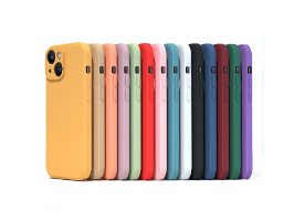 מקרה טלפון עבור IPhone X XR XS 11 12 13 14 פרו מקסימום 7 8 בתוספת נדבק טהור צבע עמיד הלם נוזל סיליקו