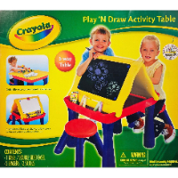 שולחן לוח מחיק וכיסא - 5018-01 PLAY 'N DRAW ACTIVITY TABLE