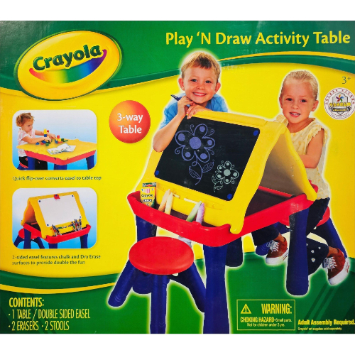 שולחן לוח מחיק וכיסא - 5018-01 PLAY 'N DRAW ACTIVITY TABLE