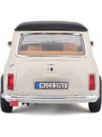 דגם מכונית מיני קופר לבנה 1:18 1969 Bburago Mini Cooper