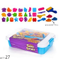 חול קינטי במזוודה