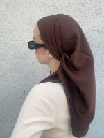 מטפחת סאטן משי חום כהה