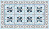 60 ס"מ על 100 ס"מ - שטיח PVC דגם תכלת אפור 210