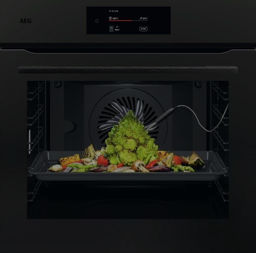 תנור בנוי פירוליטי שחור מט AEG  ABE75722T MealAssist  | גרמניה