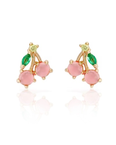 Cherry Earrings Gold
