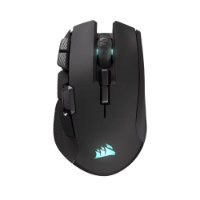 עכבר גיימינג אלחוטי Corsair Ironclaw Wireless Se – Bluetooth עכבר שחור אחד עם כפתורים בצד גלגלת ותאורת לוגו כחולים