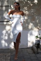 שמלת מייבן BS לבן
