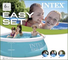 בריכה עגולה בהקמה מהירה בעלת שפה מתנפחת  | 183X51 סמ| מקט 28101 | INTEX | קפיץ קפוץ
