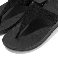 לולו טו פוסט שחור קריסטל פיטפלופ FITFLOP