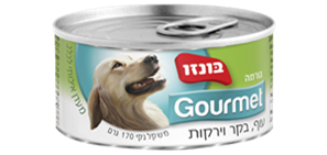 בונזו מעדן עוף בקר וירקות 170 גרם - BONZO GOURMET CHICKEN BEEF AND VEGETABLE 170G