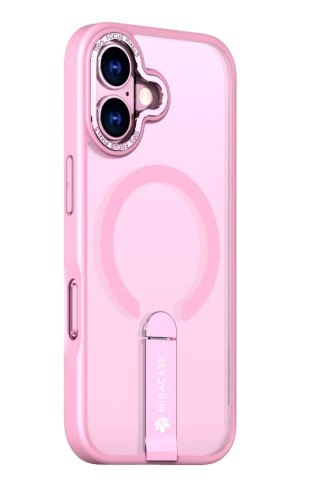 קייס לטלפון נייד מירקייס דגם Mirastand עבור iPhone 17 ורוד