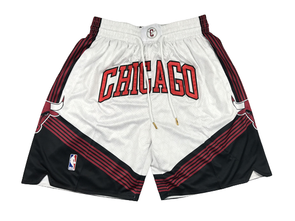 מכנסי NBA קצרים - שיקגו בולס - Just don - לבן