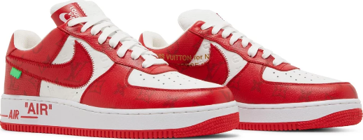 Louis Vuitton x Air Force 1 Low White Comet Red