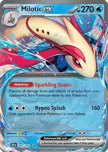 קלף פוקימון בודד single - MILOTIC EX – SURGING SPARKS – 042/191