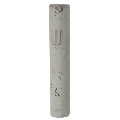 Polyresin "Cement" Mezuzah 15 cm, Light Gray