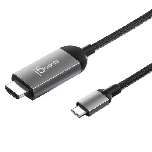 כבל j5create USB-C ל-HDMI 4K באורך 1.8 מטר