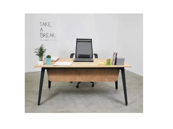 שולחן משרדי ללא שלוחה 140 LEMAS צבע SAFIRMESE