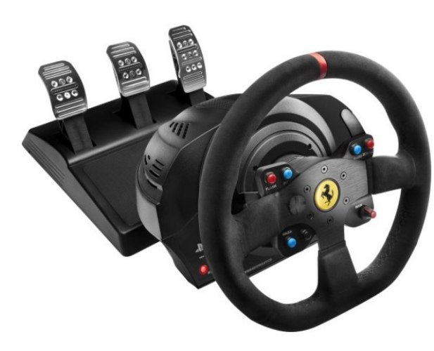 הגה מרוצים ודוושות Thrustmaster Ferrari T300 Alcantara Edition עם Force Feedback ל-PS/PC