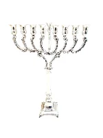 חנוכיה פריז קשת -מכסף טהור  - s