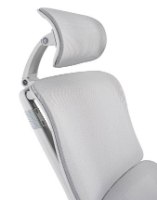 כיסא משרד ארגונומי צבע אפור Sitplus Clover – משענת ראש וגב עליון מבד רשת אפור