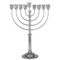 חנוכייה מכסף טהור דגם גוליה (S)