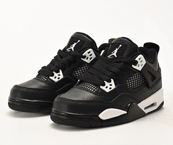 נעלי אייר ג'ורדן ילדים Nike Air Jordan 4 Retro שחור לבן