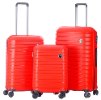 אדום - סט 3 מזוודות בנטון 10663 Benaton Suitcase Vanille