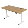 לבן אלון  - שולחן עמידה חשמלי מתכוונן חד מנועי Comfortly S1