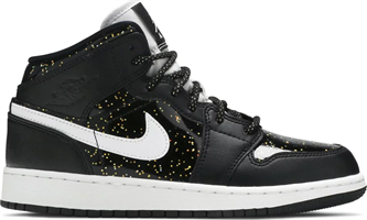 Air Jordan 1 Mid SE GS Black Glitter