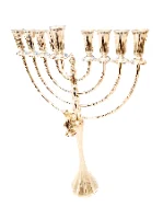 חנוכיה מכסף טהור דגם הלל -L