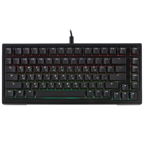 מקלדת מכנית Ducky ProjectD Tinker 75 Cherry Silver Switch עברית/אנגלית