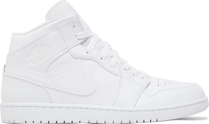 Air Jordan 1 Mid Triple White 2022
