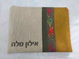 שקית לטלית  בעיצוב מהודר בשילוב עיטורים מיוחדים - דגם אילון