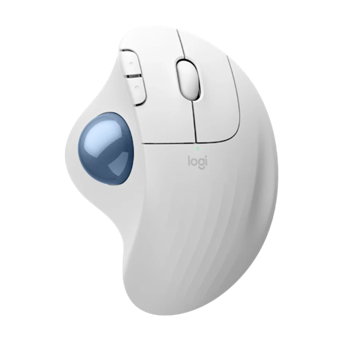 עכבר Logitech M575S TrackBall Off-White Blue Ball 2000DPI BT