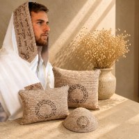 סט טלית ותפילין בהמה דקה מהודר כיסויים דמוי עור איכותיים
