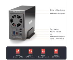 מארז חיצוני ל-2 דיסקים MAIVO HDD 3.5 DUAL BAY USB3.2 RAID