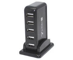 מפצל USB2 אקטיבי עם חיבור מתח - 7 פורטים