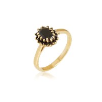 טבעת דיאנה אבנים שחורות