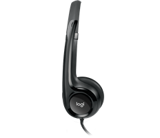 אוזניות קשת חוטיות Logitech H390 USB-A צבע שחור