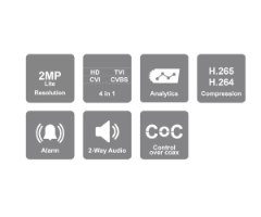 מכשיר הקלטה משולב PROVISION SH-8100A5N-2L MM 4TB 8 AHD 2IP