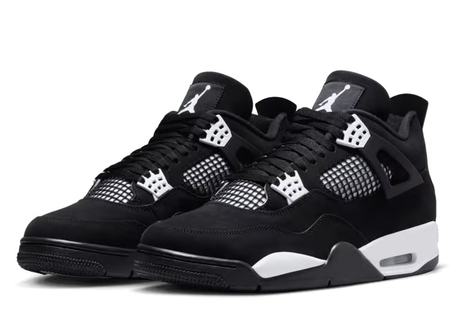 נעלי נייק אייר ג'ורדן Nike Air Jordan 4 Retro ‏שחור לבן