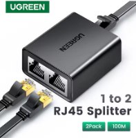 קיט מפצל כבל רשת RJ-45 ל-2 חיבורים יוגרין בצבע שחור מק"ט UGREEN 50923