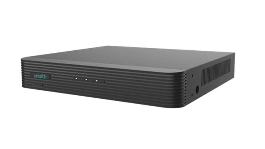 מקליט וידאו 4 ערוצים עד 4 מצלמות IP דגם NVR-104E2 מבית UNIARCH