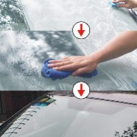 חומר דוחה מים מנקה ומבריק זכוכית