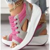 ורוד - סנדלי פלטפורמה ספורטיביות Sandals Sports